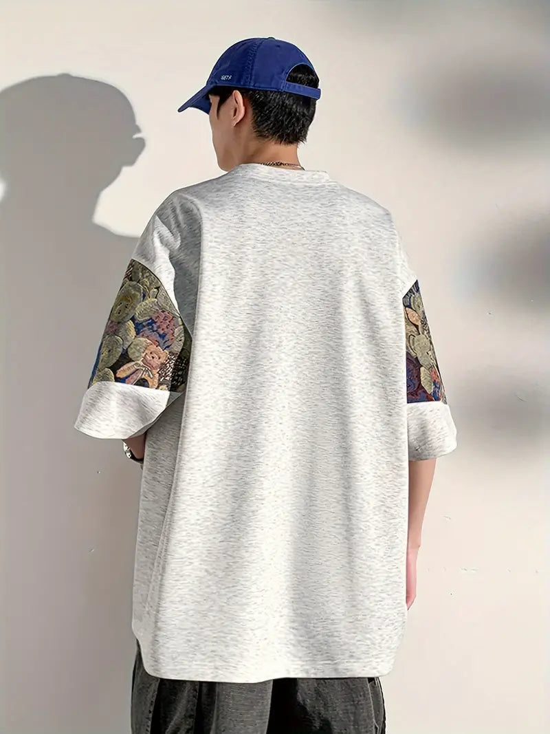 Graphic Bears Print Oversize Tee