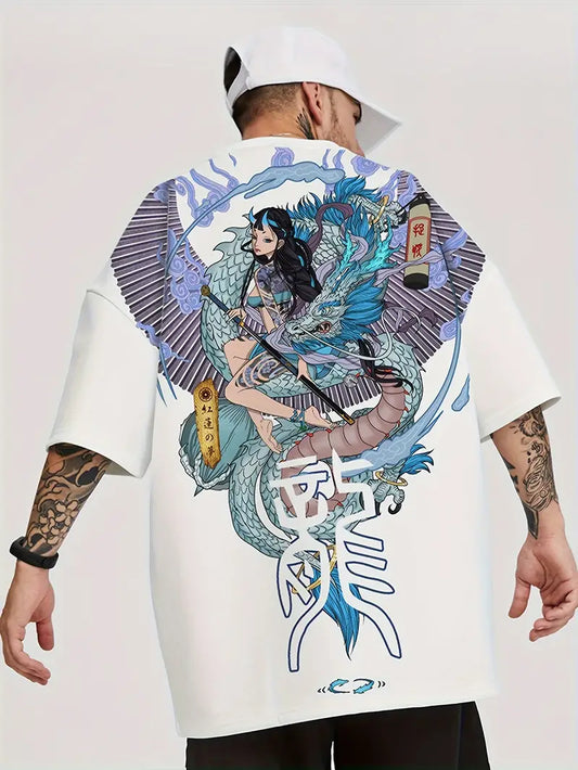 Over Size Anima Print Tee