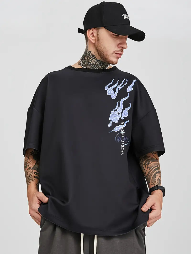 Over Size Anima Print Tee