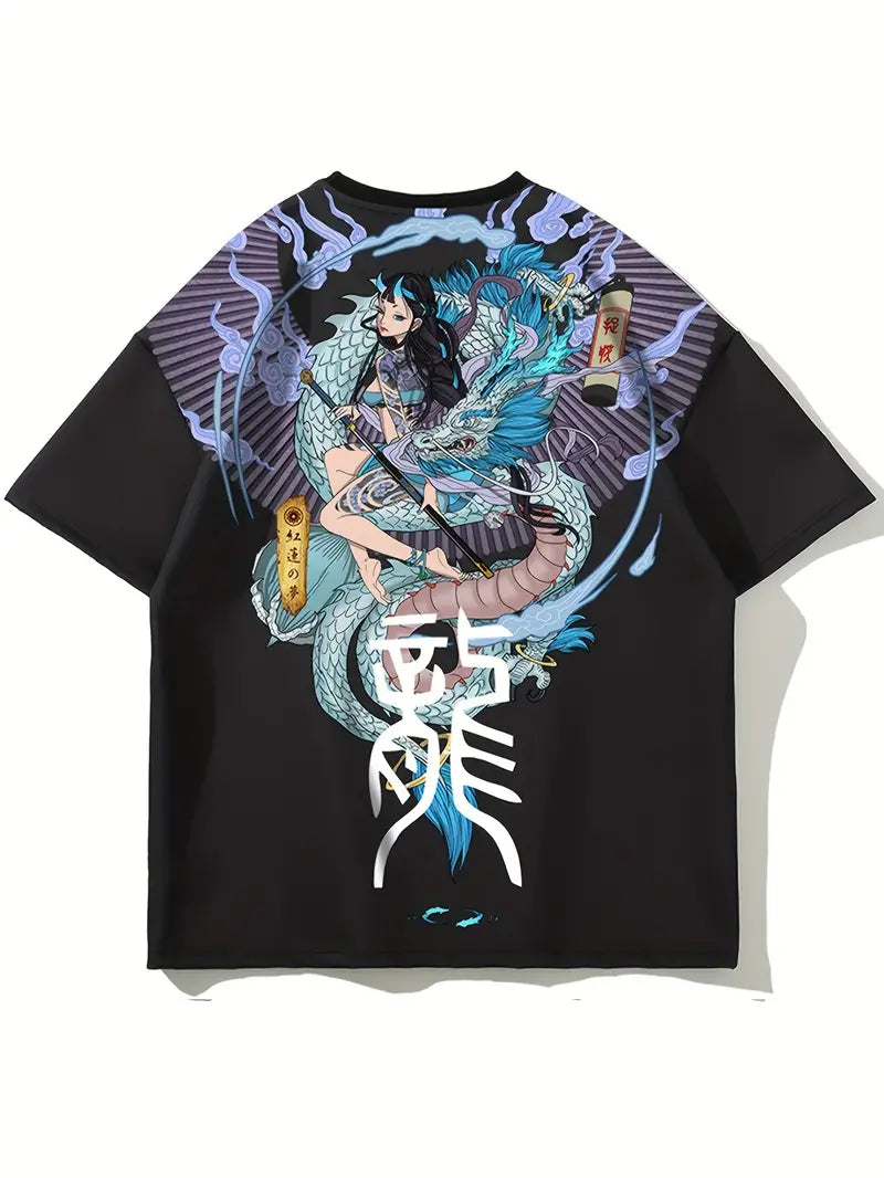 Over Size Anima Print Tee