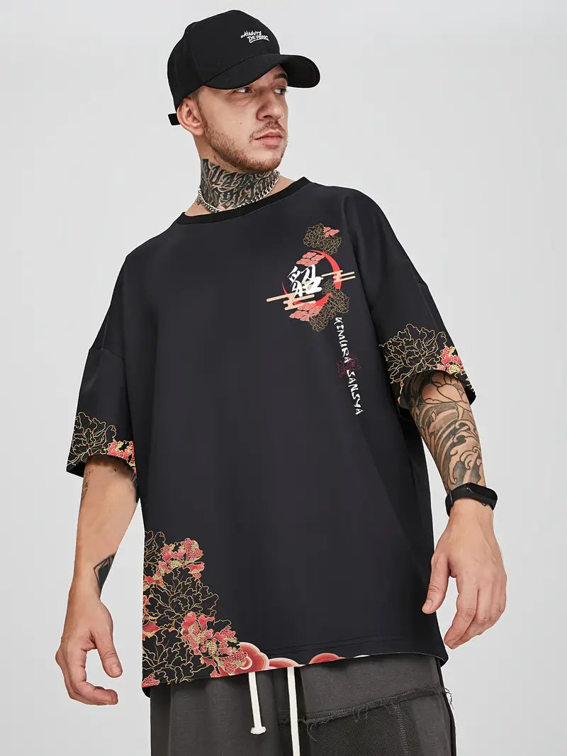 Artistic Beauty Print Oversize Tee