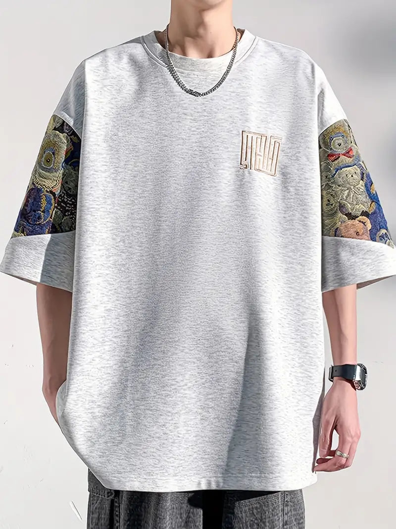 Graphic Bears Print Oversize Tee