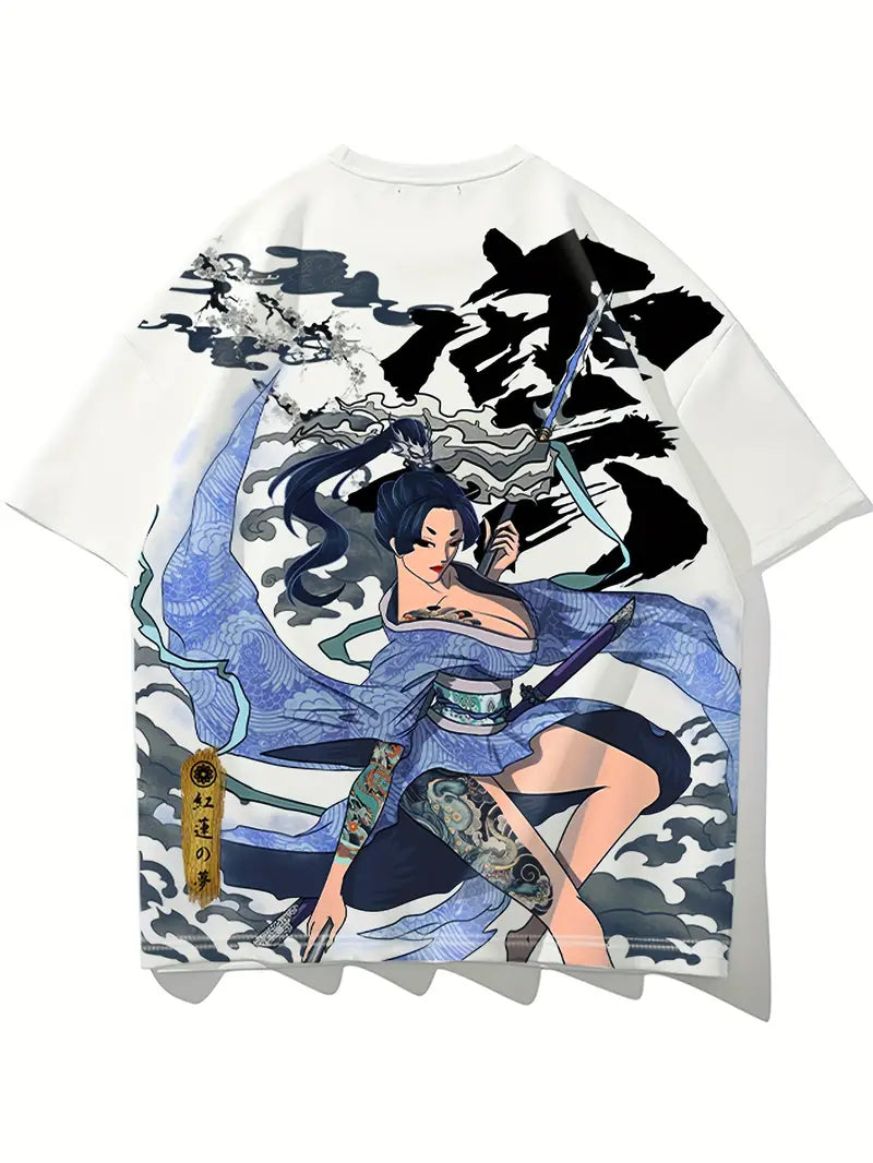 Over Size Anima Print Tee