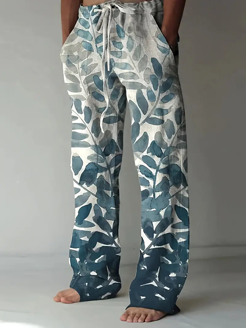 Plant Print Casual Pant's