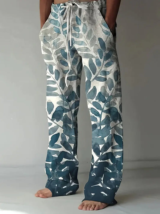 Plant Print Casual Pant's