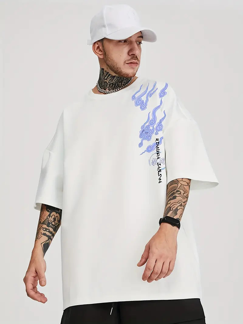 Over Size Anima Print Tee