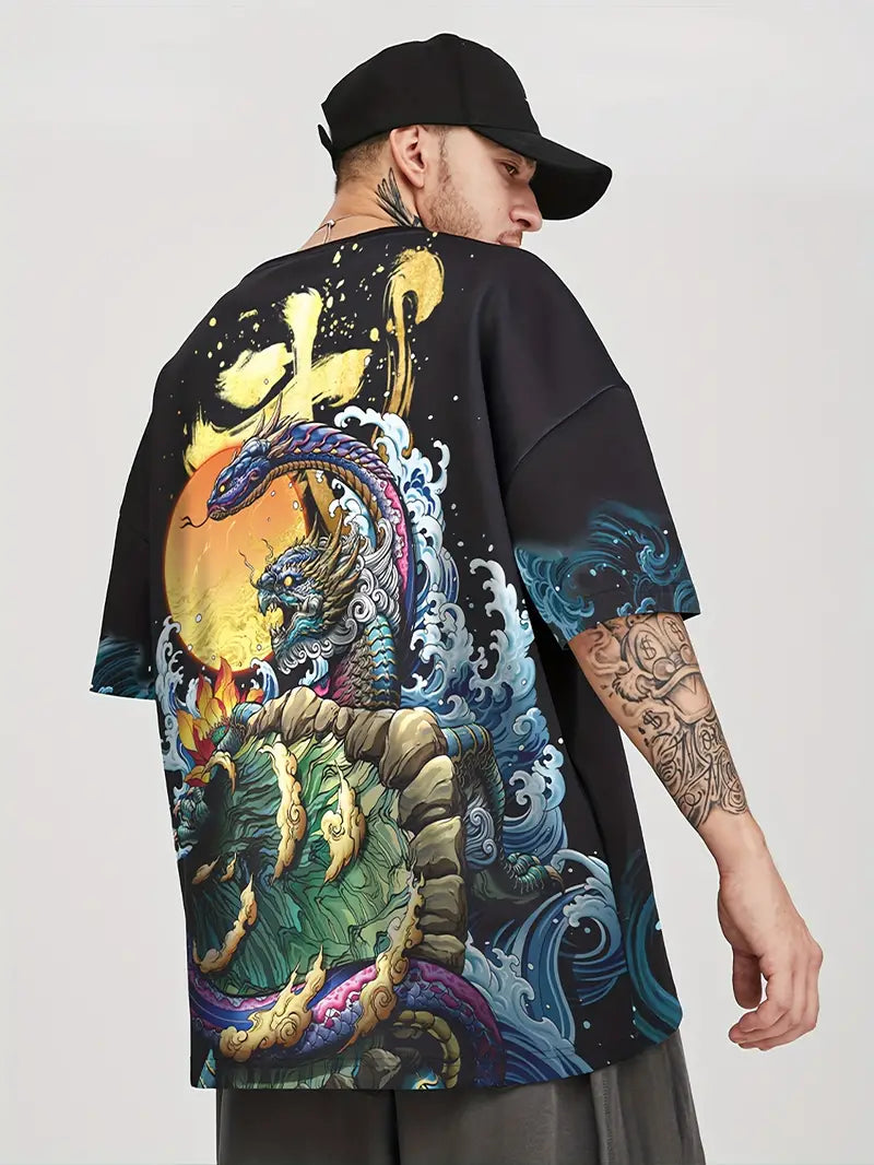 Monster Print Oversize Tee