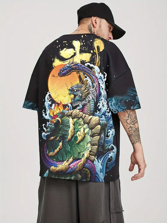 Monster Print Oversize Tee