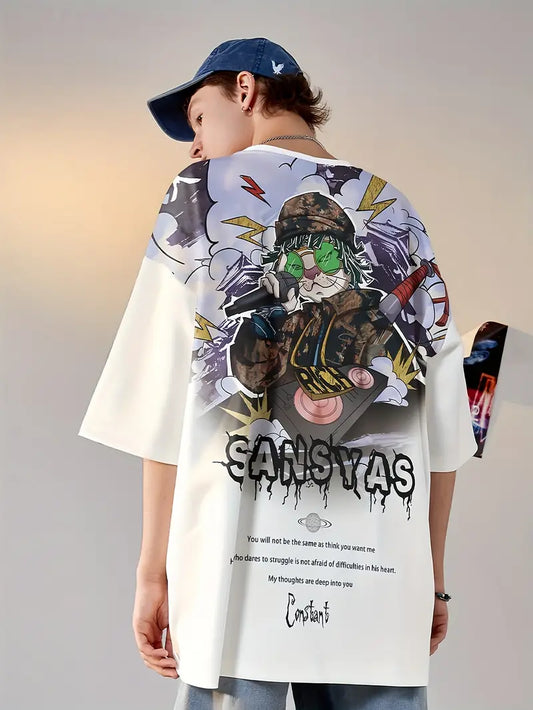 dynamic print Oversize Tee