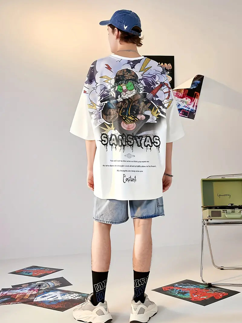 dynamic print Oversize Tee