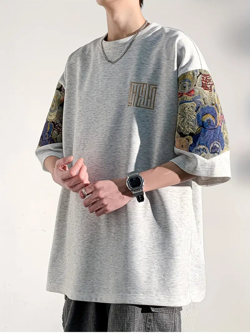 Graphic Bears Print Oversize Tee